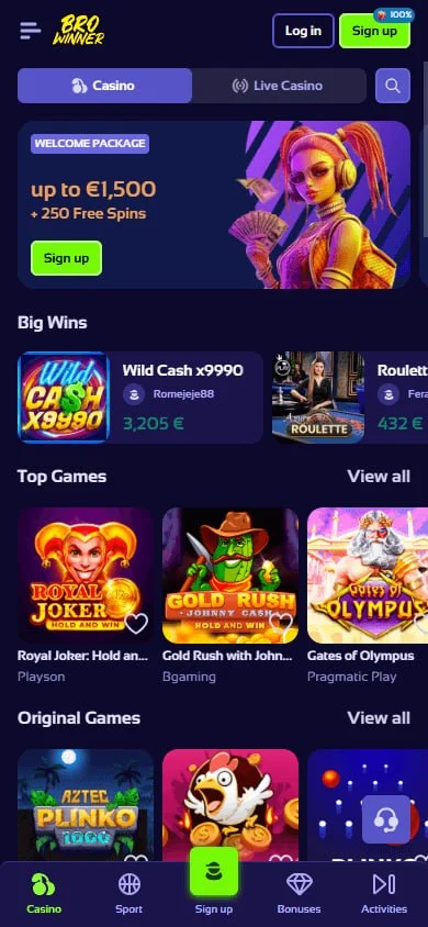 Browinner - Casino uden ROFUS